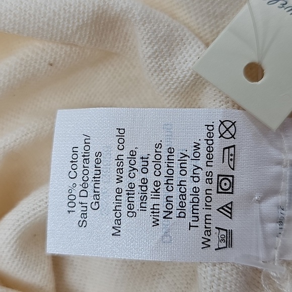 Madewell Cream Tee, Reads LONG LIVE THE BEACH in red Cotton Sz Large - Picture 8 of 10